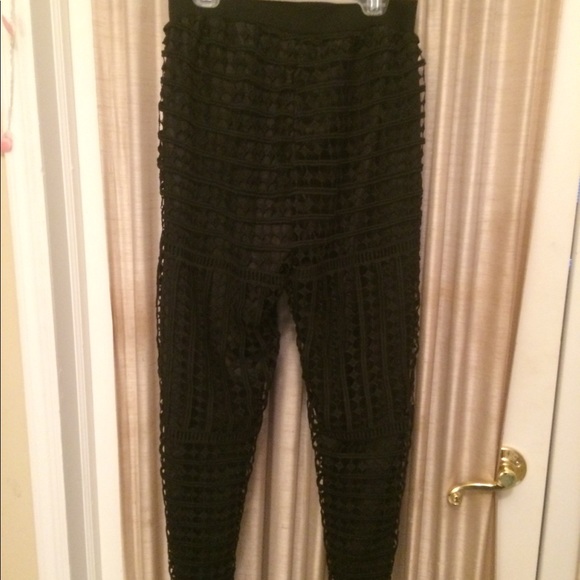 👠2 for 20Black crochet design stretchy pants - Picture 6 of 8